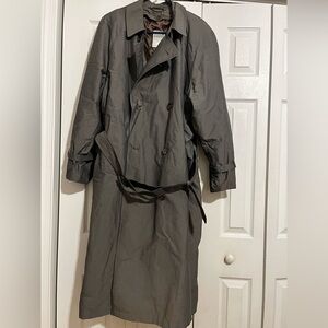 Vintage Kenneth Barnard Men’s Trench Rain Coat Lined 40R  Olive Green